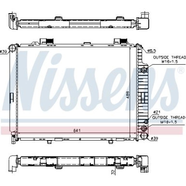 Nissens | Kühler, Motorkühlung | 62691A