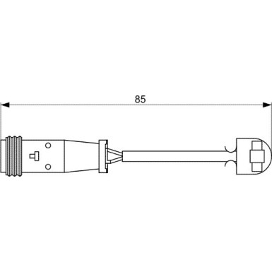 BOSCH | Warnkontakt, Bremsbelagverschleiß | 1 987 473 038
