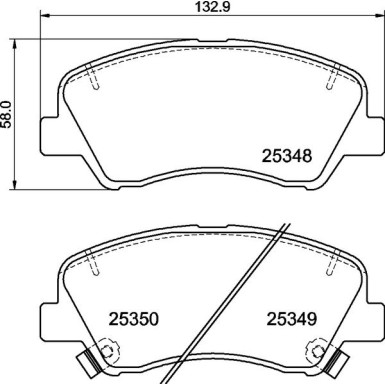 Brembo | Bremsbelagsatz, Scheibenbremse | P 30 122