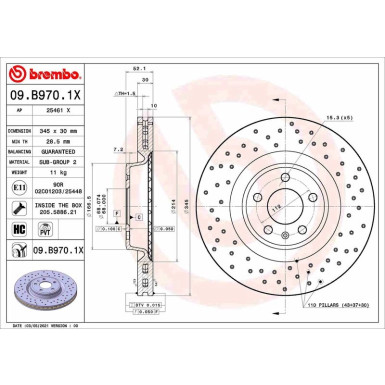 Brembo | Bremsscheibe | 09.B970.1X