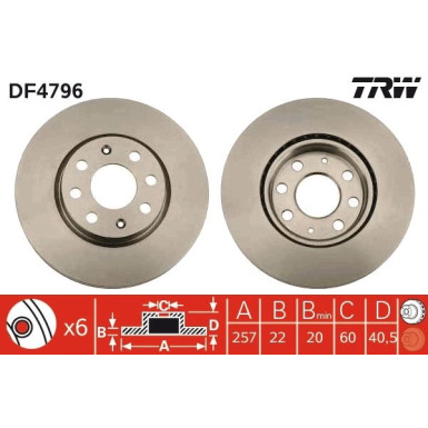 TRW | Bremsscheibe | DF4796