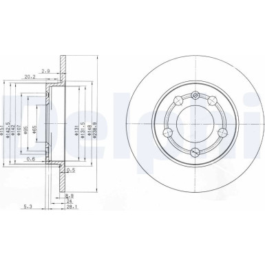 Delphi | Bremsscheibe | BG3738