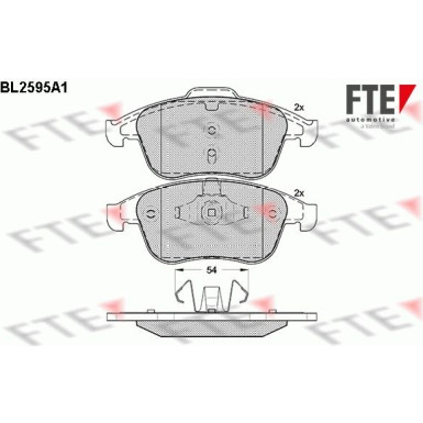 FTE | Bremsbelagsatz, Scheibenbremse | 9010846