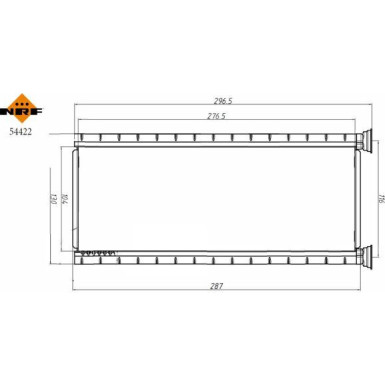 NRF | Wärmetauscher, Innenraumheizung | ohne Rohr | 54422