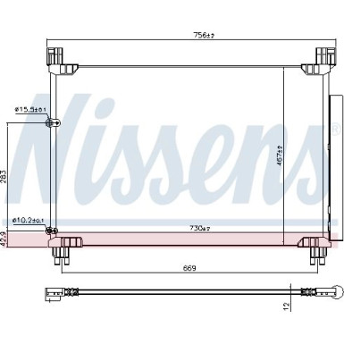 Nissens | Kondensator, Klimaanlage | 941147