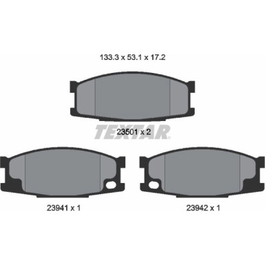 Textar | Bremsbelagsatz, Scheibenbremse | 2350101