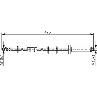 BOSCH | Bremsschlauch | 1 987 476 329