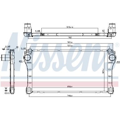 Nissens | Ladeluftkühler | 96408