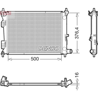 Denso | Kühler, Motorkühlung | DRM41017