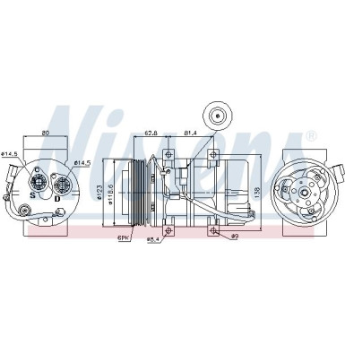 Nissens | Kompressor, Klimaanlage | 89069