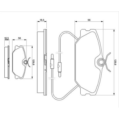 BOSCH | Bremsbelagsatz, Scheibenbremse | 0 986 469 191