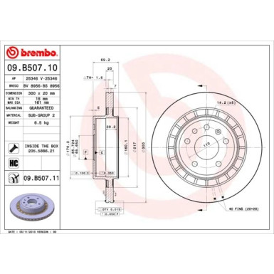 Brembo | Bremsscheibe | 09.B507.11