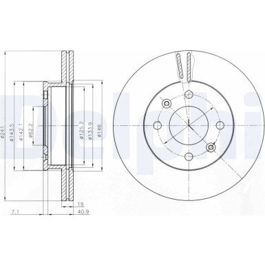 Delphi | Bremsscheibe | BG4009