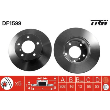 TRW | Bremsscheibe | DF1599