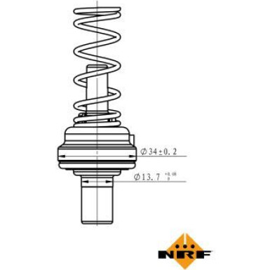 NRF | Thermostat, Kühlmittel | 725195