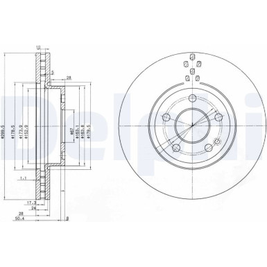 Delphi | Bremsscheibe | BG3838