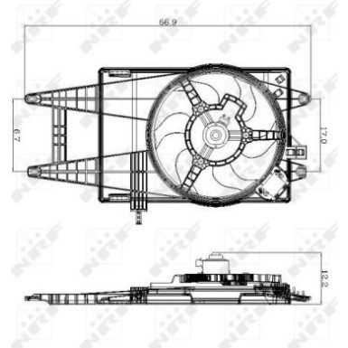 NRF | Lüfter, Motorkühlung | 47243