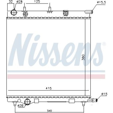 Nissens | Kühler, Motorkühlung | 61284