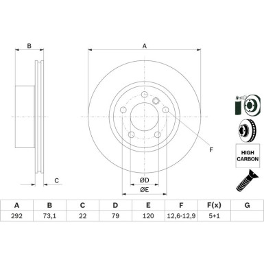 BOSCH | Bremsscheibe | 0 986 479 214