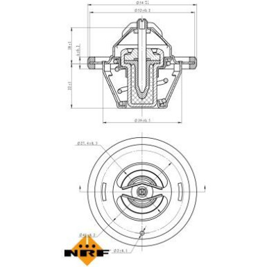 NRF | Thermostat, Kühlmittel | 725065