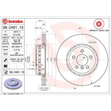 Brembo | Bremsscheibe | 09.C401.13