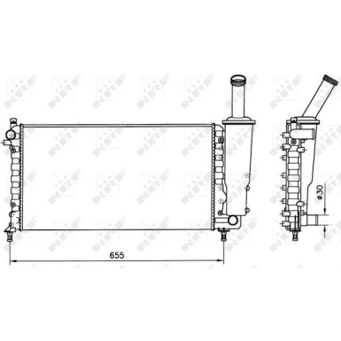 NRF | Kühler, Motorkühlung | 58171