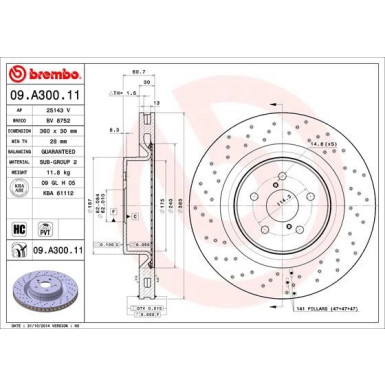 Brembo | Bremsscheibe | 09.A300.11