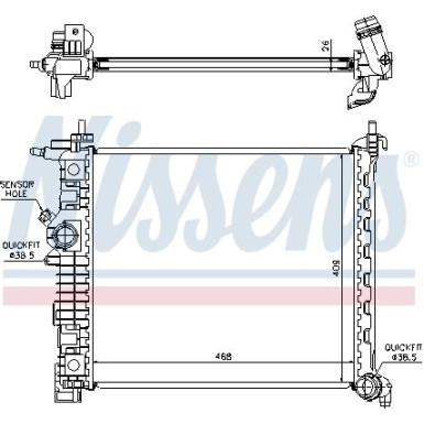 Nissens | Kühler, Motorkühlung | 630735