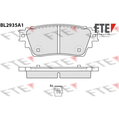 FTE | Bremsbelagsatz, Scheibenbremse | 9011179