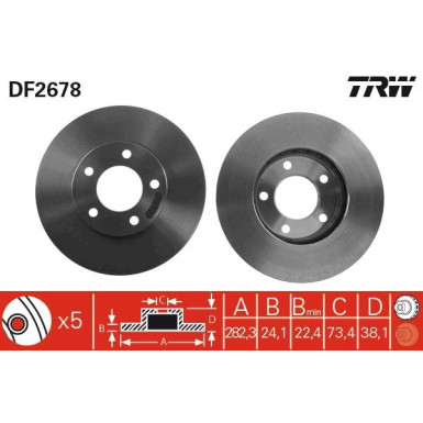 TRW | Bremsscheibe | DF2678