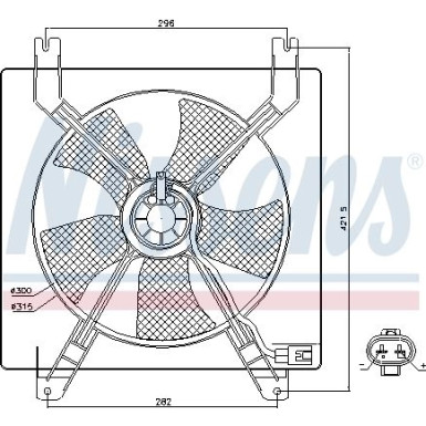 Nissens | Lüfter, Motorkühlung | 85355