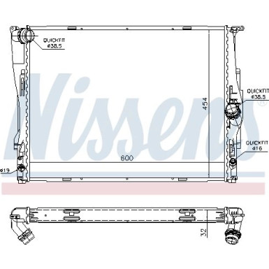 Nissens | Kühler, Motorkühlung | 60786A