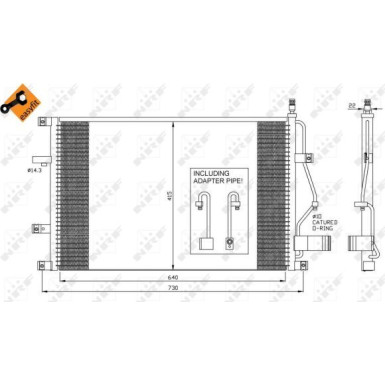 NRF | Kondensator, Klimaanlage | 35413