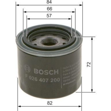 BOSCH F 026 407 200 Ölfilter