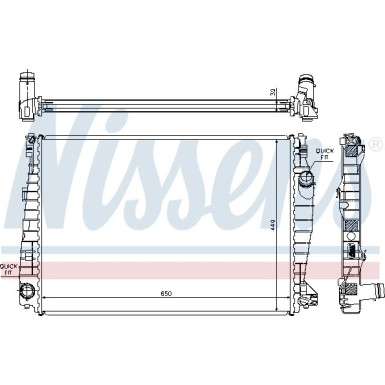 Nissens | Kühler, Motorkühlung | 60061