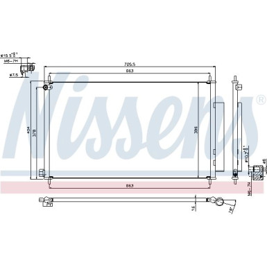 Nissens | Kondensator, Klimaanlage | 940354