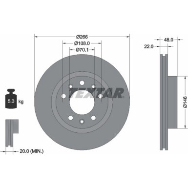 Textar | Bremsscheibe | 92269003