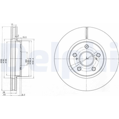 Delphi | Bremsscheibe | BG3735