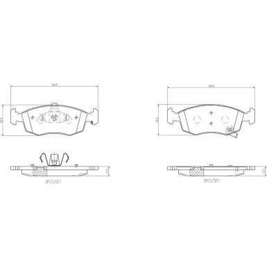 Brembo | Bremsbelagsatz, Scheibenbremse | P 11 031