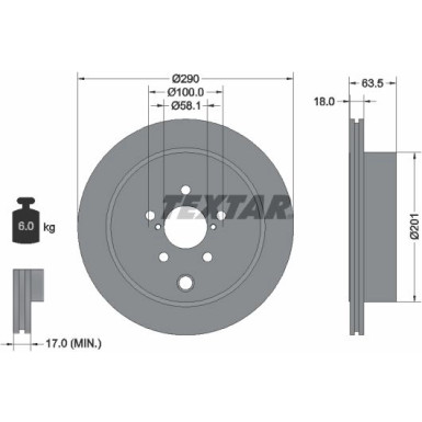 Textar | Bremsscheibe | 92270903