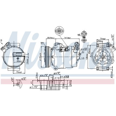 Nissens | Kompressor, Klimaanlage | 89308