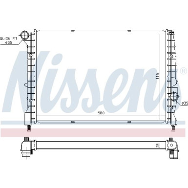 Nissens | Kühler, Motorkühlung | 60058