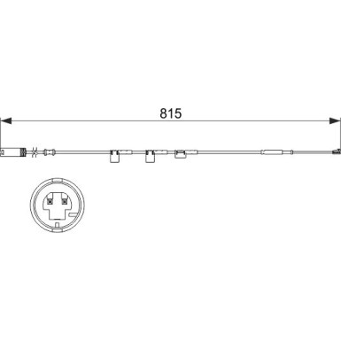 BOSCH | Warnkontakt, Bremsbelagverschleiß | 1 987 473 524
