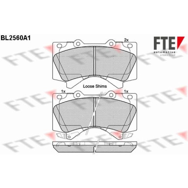 FTE | Bremsbelagsatz, Scheibenbremse | 9010812