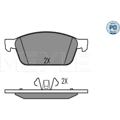 Meyle | Bremsbelagsatz, Scheibenbremse | 025 257 3618/PD