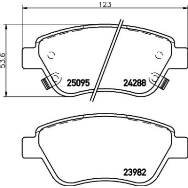 Hella Pagid | Bremsbelagsatz, Scheibenbremse | 8DB 355 015-441