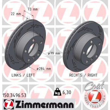 Zimmermann | Bremsscheibe | 150.3496.53