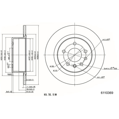 Metzger | Bremsscheibe | 6110369