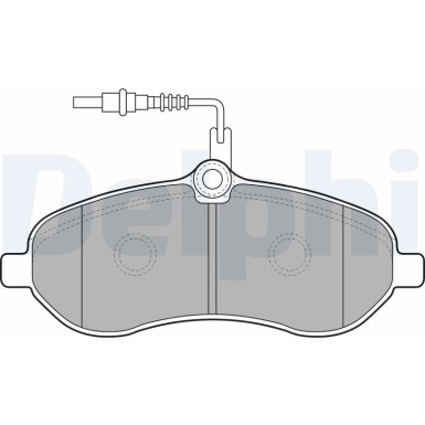 Delphi | Bremsbelagsatz, Scheibenbremse | LP1995