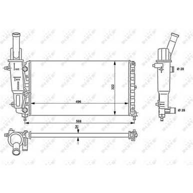 NRF | Kühler, Motorkühlung | 58952